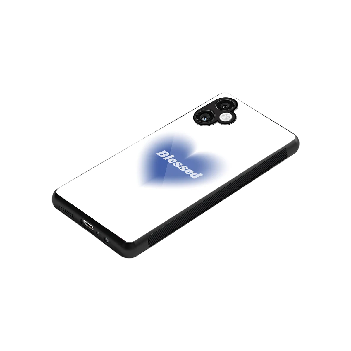 Blessed stylish phone case for samsung galaxy a06 5g | glossy glass and slim fit