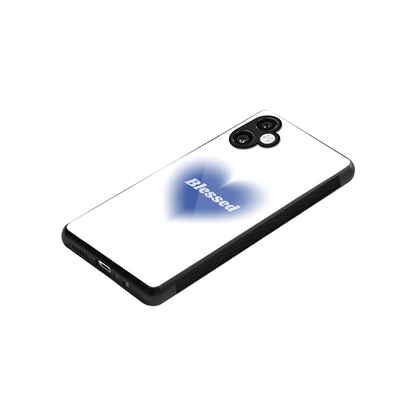 Blessed stylish phone case for samsung galaxy a06 5g | glossy glass and slim fit