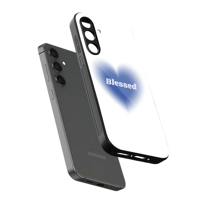 Blessed sleek samsung galaxy m35 5g cover with tempered glass back and TPU edges