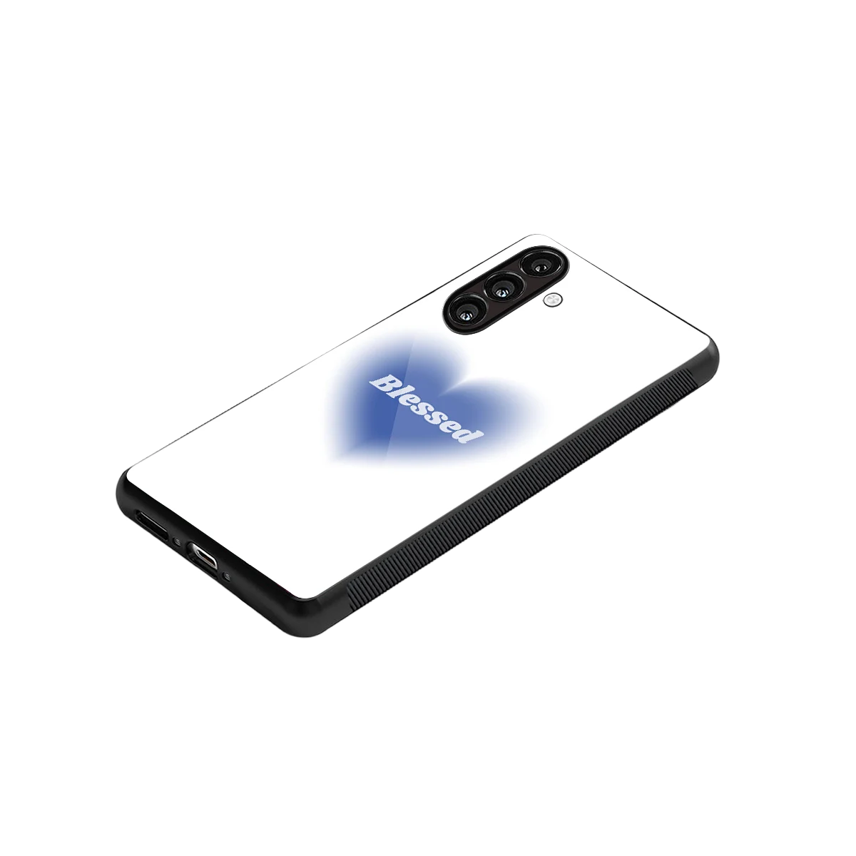 Blessed stylish phone case for samsung galaxy m35 5g | glossy glass and slim fit