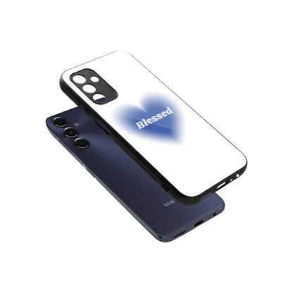 Blessed sleek samsung galaxy m14 5g cover with tempered glass back and TPU edges