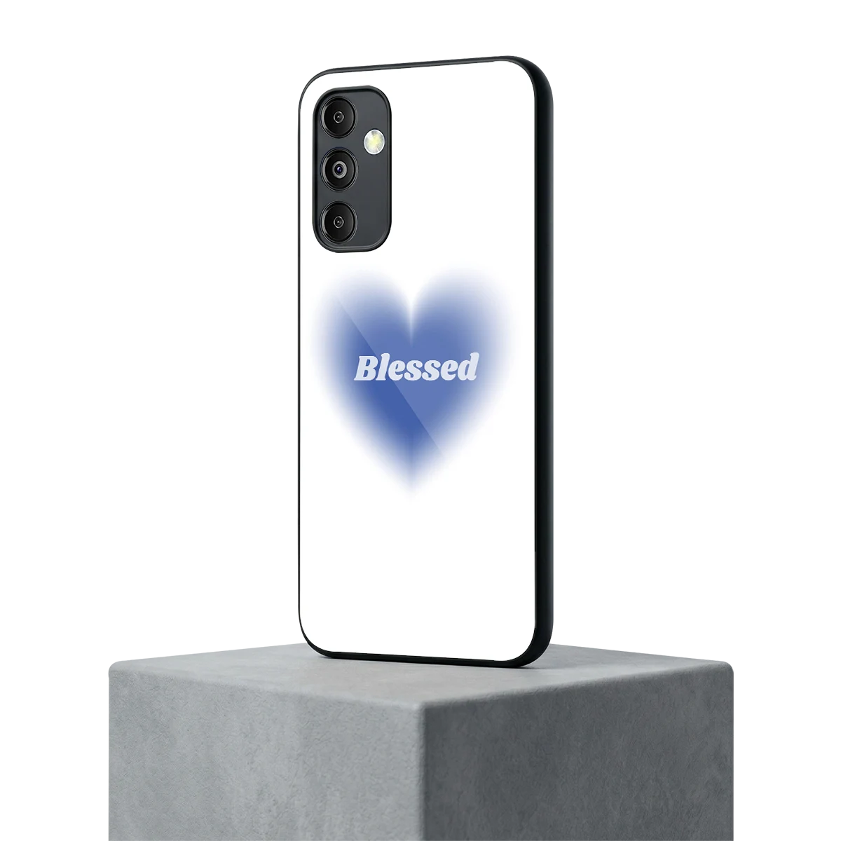 Blessed samsung galaxy m14 5g mobile cover | shockproof glass phone case