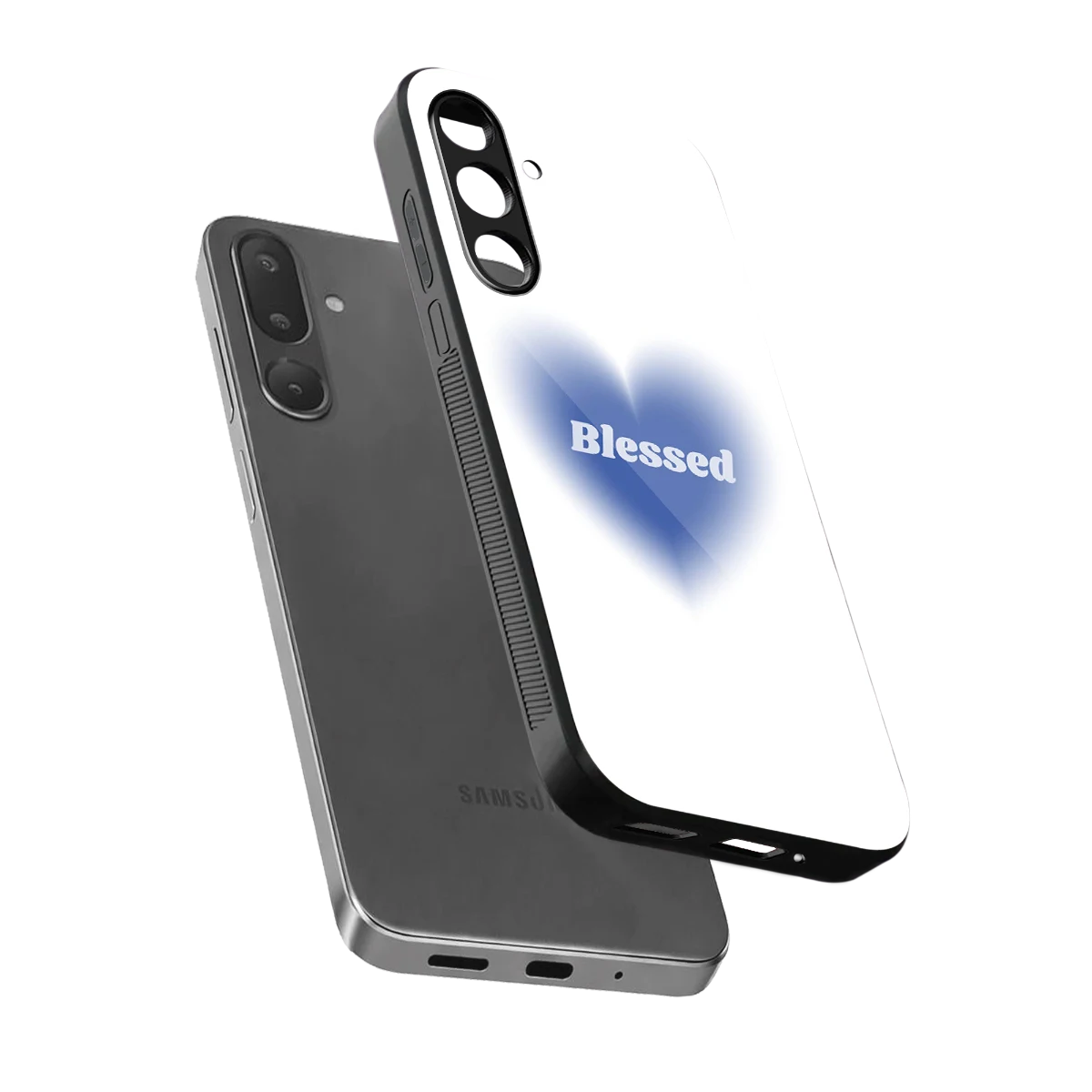 Blessed sleek samsung galaxy m56 5g cover with tempered glass back and TPU edges