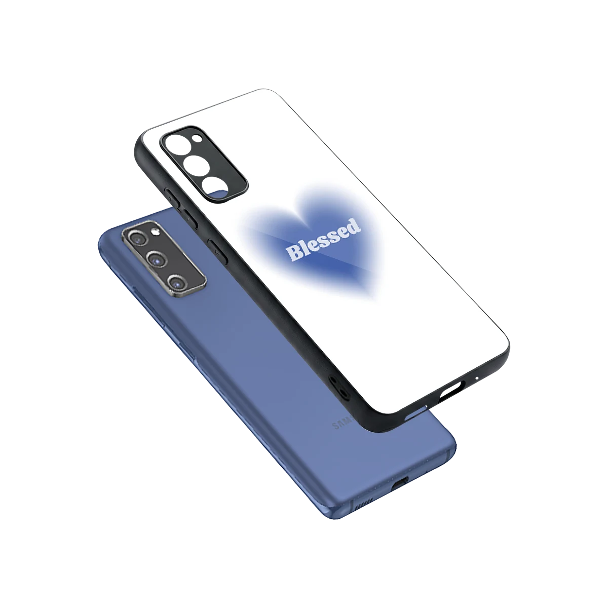 Blessed sleek samsung galaxy s20 fe cover with tempered glass back and TPU edges