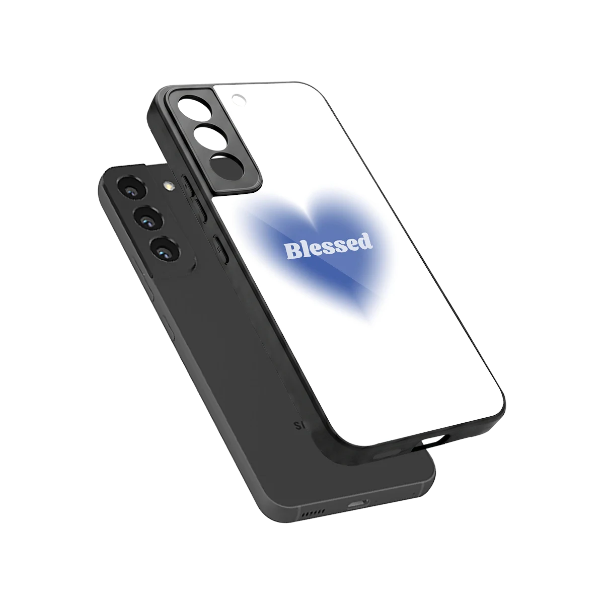 Blessed sleek samsung galaxy s22 cover with tempered glass back and TPU edges