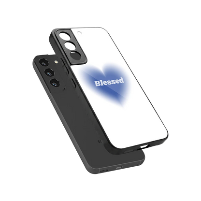 Blessed sleek samsung galaxy s22 cover with tempered glass back and TPU edges