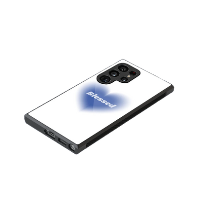 Blessed stylish phone case for samsung galaxy s23 ultra | glossy glass and slim fit