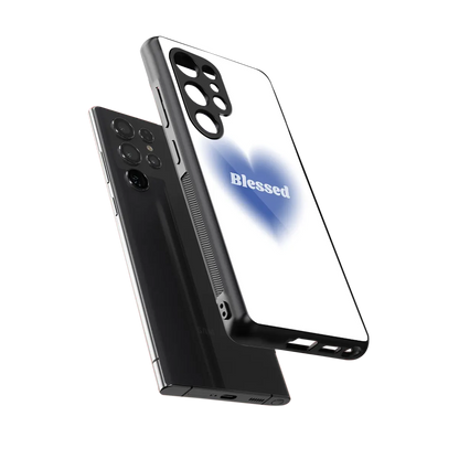 Blessed sleek samsung galaxy s25 ultra cover with tempered glass back and TPU edges