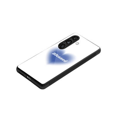 Blessed stylish phone case for samsung galaxy s25 plus | glossy glass and slim fit