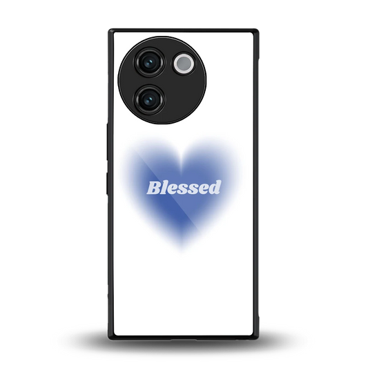 Blessed back phone cover | glass case for vivo v30e