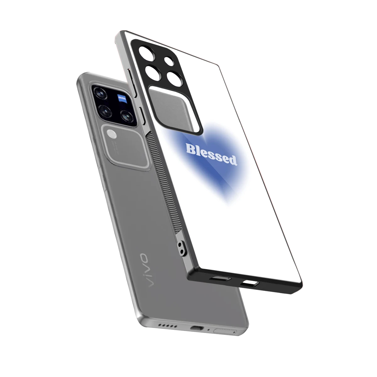 Blessed sleekvivo v30 pro cover with tempered glass back and TPU edges