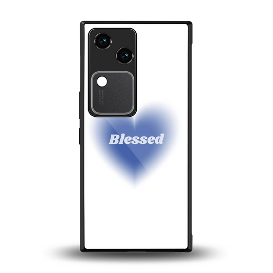 Blessed back phone cover | glass case for vivo v30