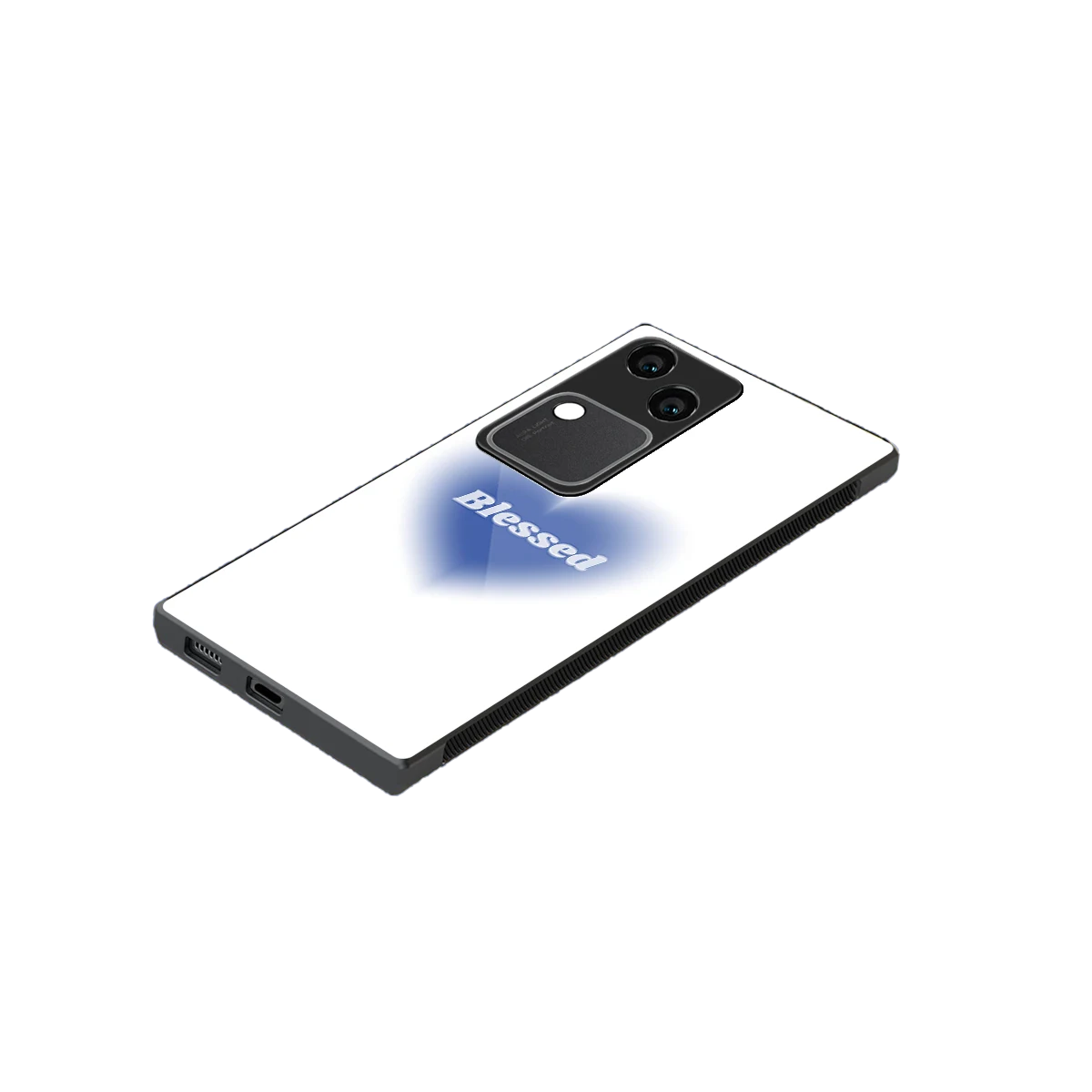 Blessed stylish phone case for vivo v30 | glossy glass and slim fit