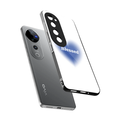 Blessed sleek vivo v40 pro cover with tempered glass back and TPU edges