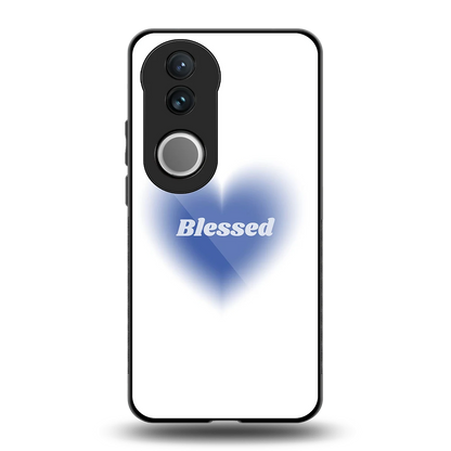 Blessed back phone cover | glass case for vivo v50