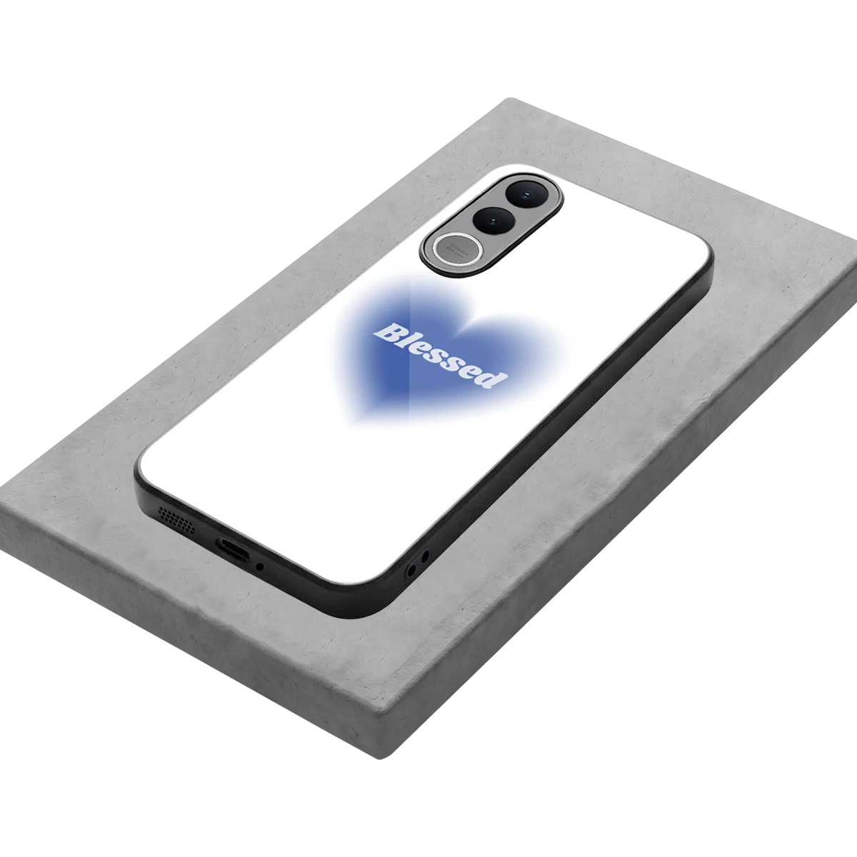 Blessed stylish phone case for vivo v70 fe | glossy glass and slim fit