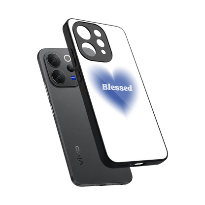 Blessed sleek vivo v70 elite cover with tempered glass back and TPU edges