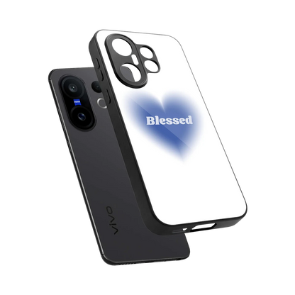 Blessed sleek vivo x200 fe cover with tempered glass back and TPU edges