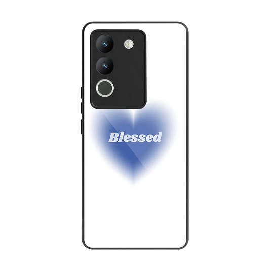 Blessed back phone cover | glass case for vivo y200 5g