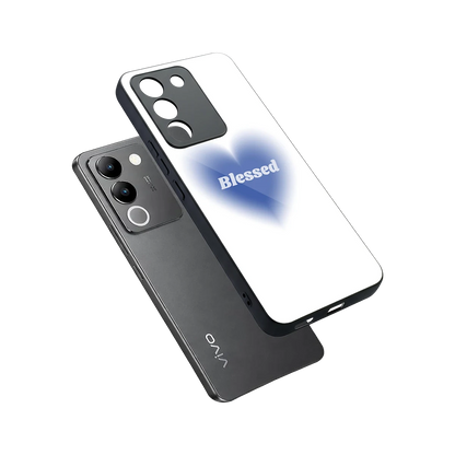 Blessed sleek vivo y200 5g cover with tempered glass back and TPU edges