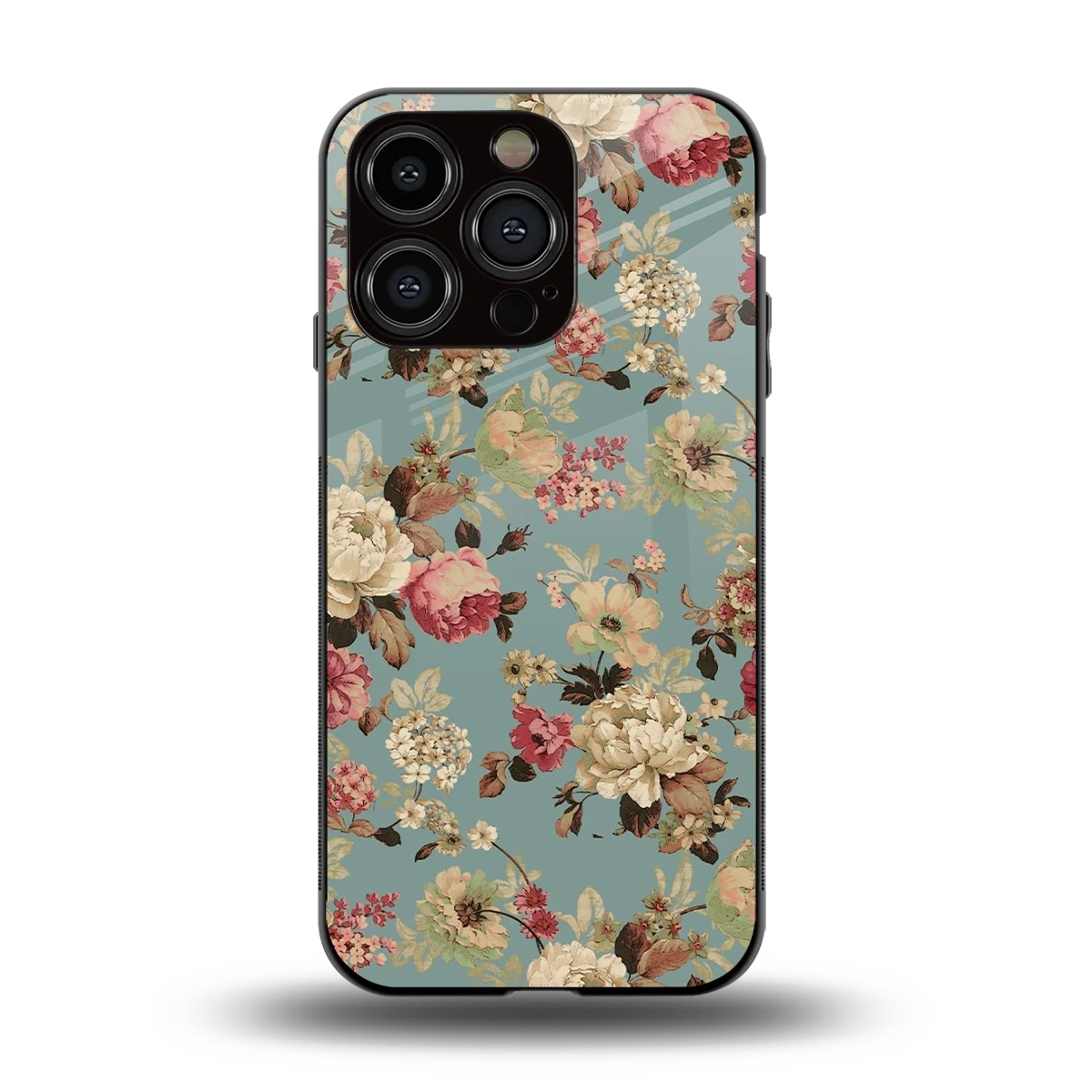 Bloom Bliss back phone cover | glass case for iphone 13 pro