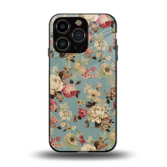 Bloom Bliss back phone cover | glass case for iphone 13 pro