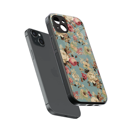 Bloom Bliss sleek iphone 14 plus cover with tempered glass back and TPU edges