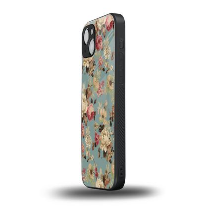 Bloom Bliss iphone 15 plus mobile cover | shockproof glass phone case