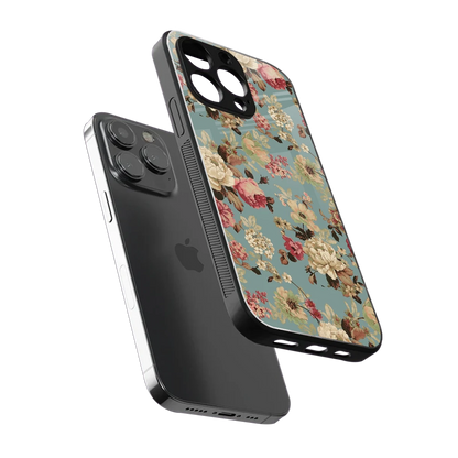 Bloom Bliss sleek iphone 15 pro max cover with tempered glass back and TPU edges