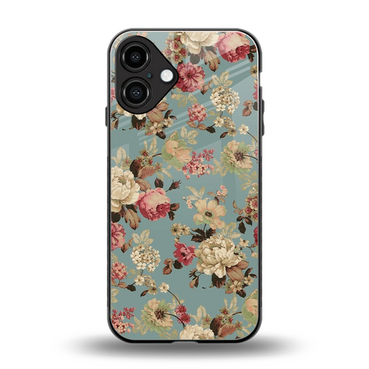 Bloom Bliss back phone cover | glass case for iphone 16 plus