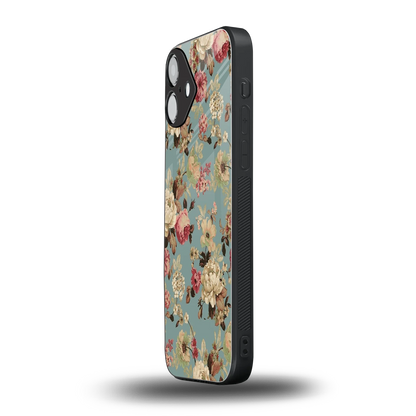 Bloom Bliss iphone 16 plus mobile cover | shockproof glass phone case
