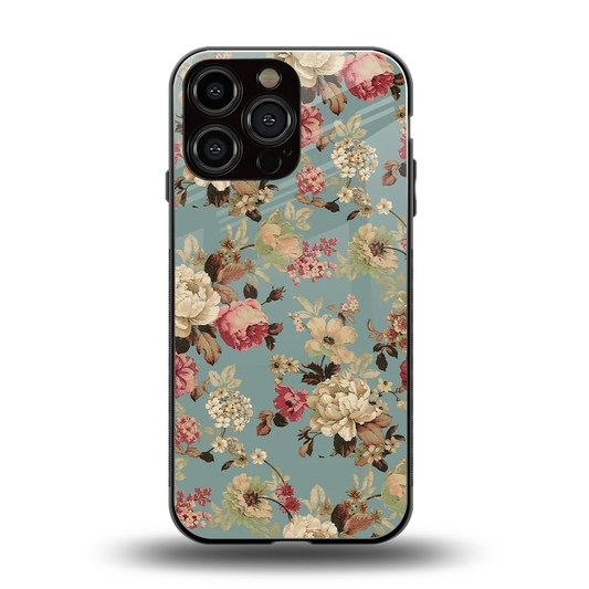 Bloom Bliss back phone cover | glass case for iphone 16 pro max