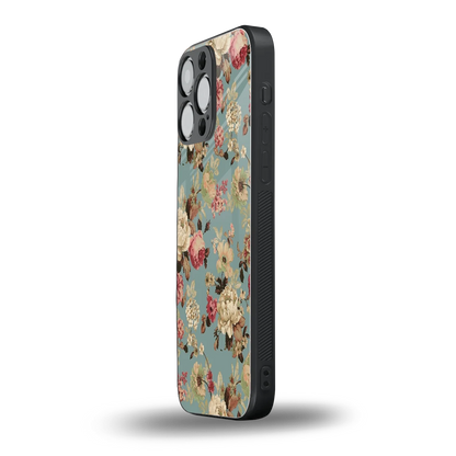 Bloom Bliss iphone 16 pro max mobile cover | shockproof glass phone case