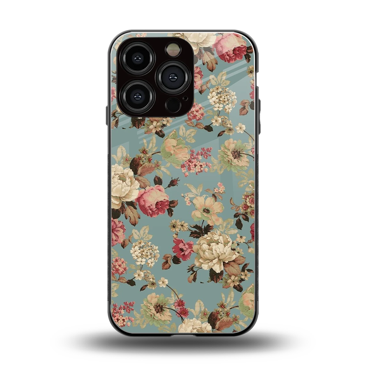 Bloom Bliss back phone cover | glass case for iphone 16 pro