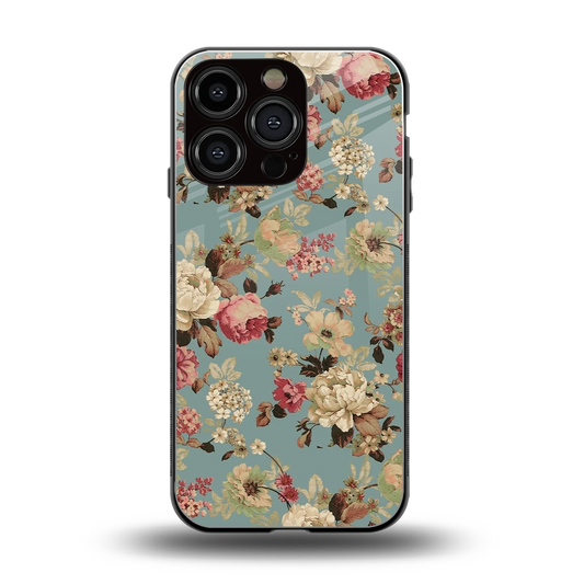 Bloom Bliss back phone cover | glass case for iphone 16 pro