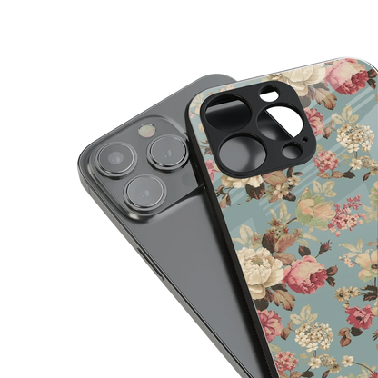 Bloom Bliss stylish phone case for iphone 14 | glossy glass and slim fit