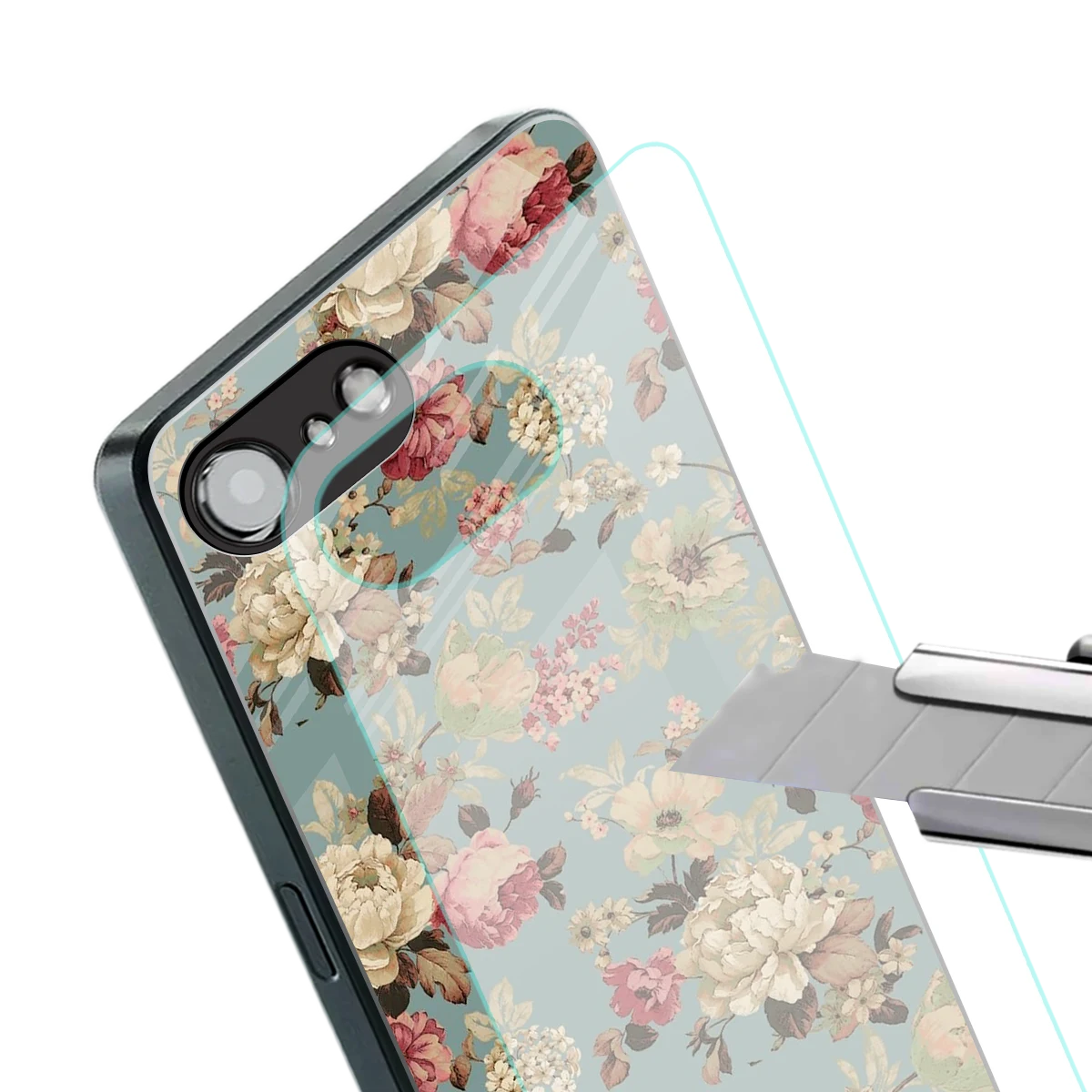 Bloom Bliss stylish phone case for iphone 16e | glossy glass and slim fit