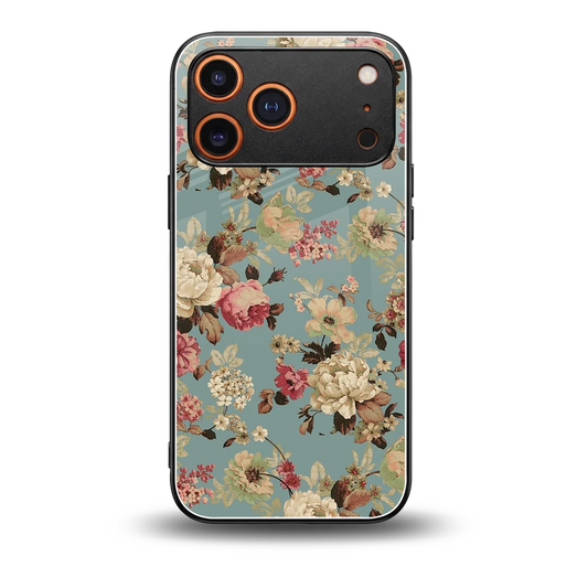 Bloom Bliss back phone cover | glass case for iphone 17 pro max