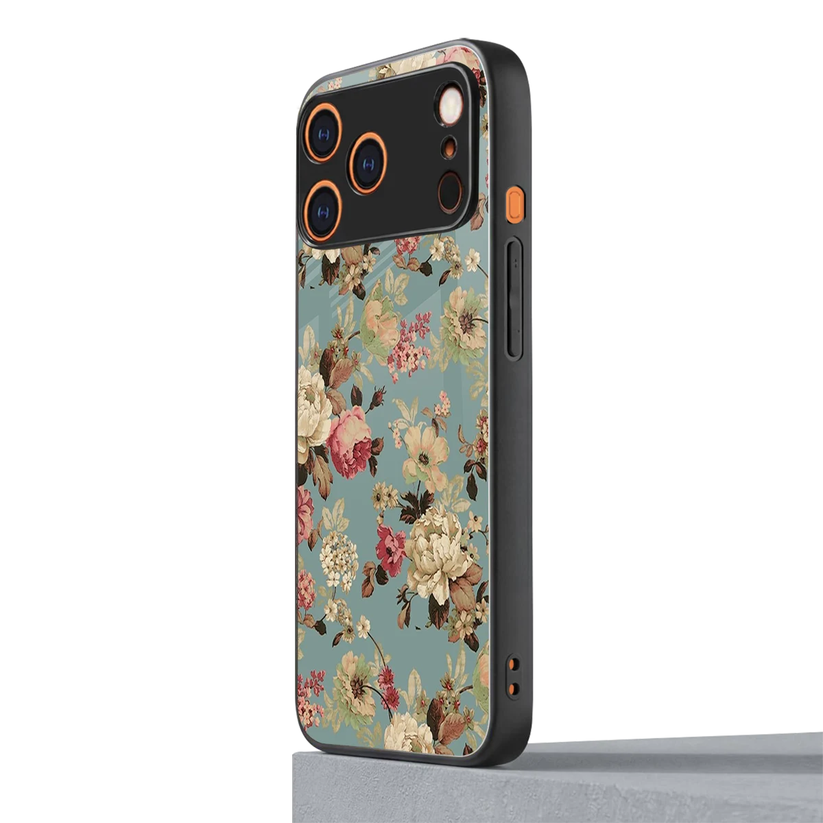 Bloom Bliss iphone 17 pro max mobile cover | shockproof glass phone case