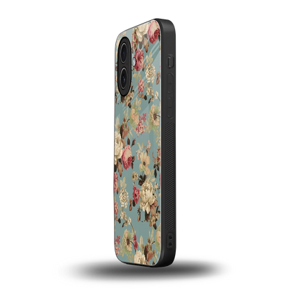 Bloom Bliss iphone 17 mobile cover | shockproof glass phone case