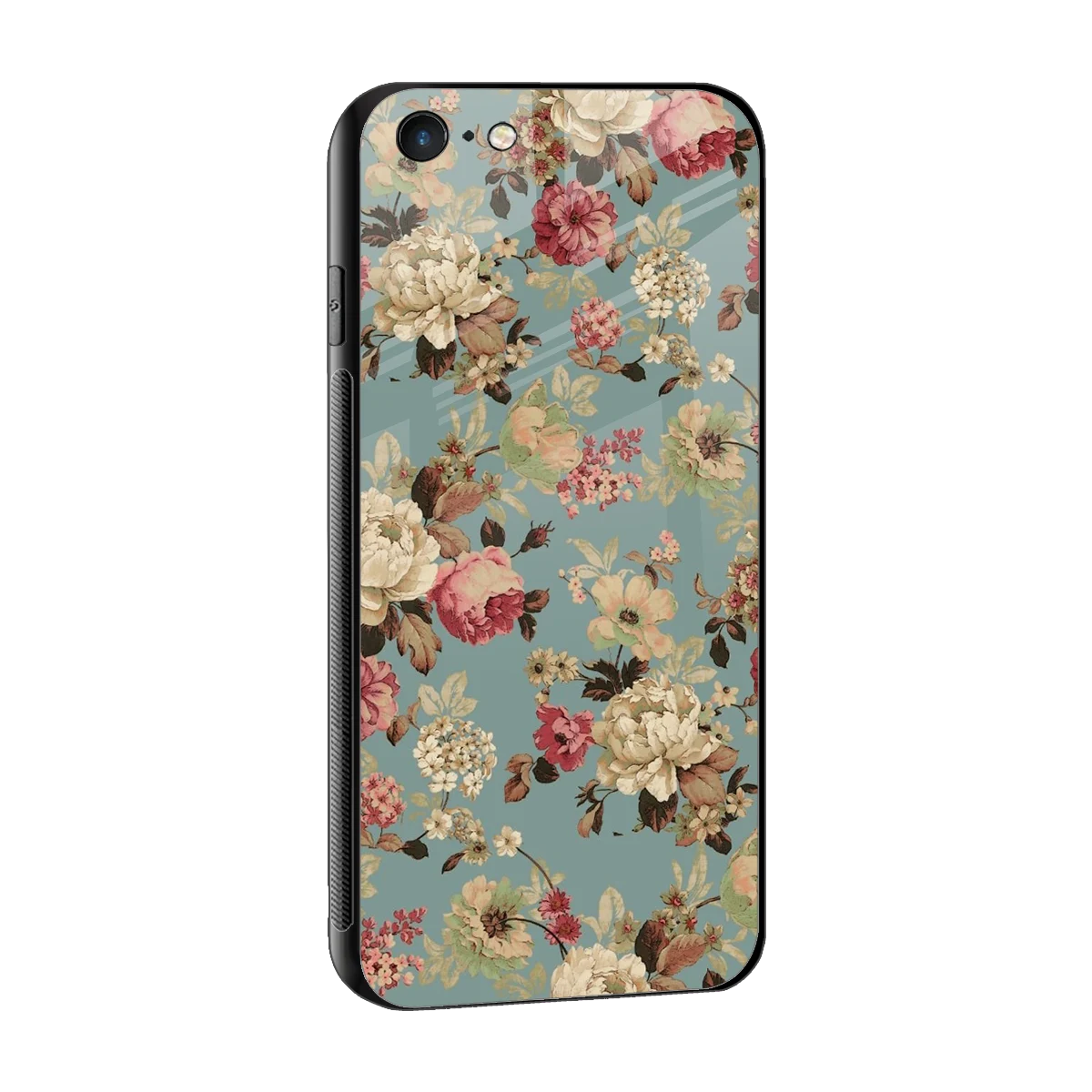 Bloom Bliss sleek iphone 6s cover with tempered glass back and TPU edges