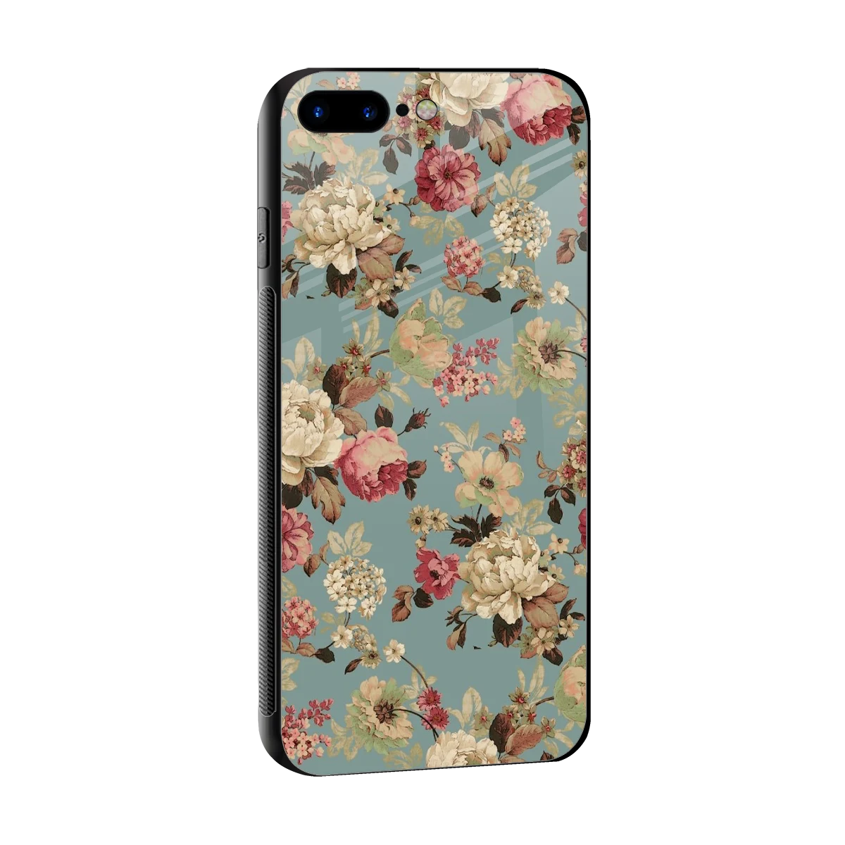 Bloom Bliss sleek iphone 7 plus cover with tempered glass back and TPU edges