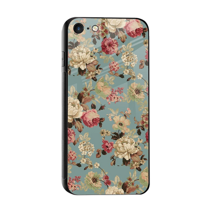 Bloom Bliss sleek iphone 7 cover with tempered glass back and TPU edges