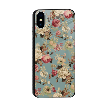 Bloom Bliss sleek iphone x cover with tempered glass back and TPU edges