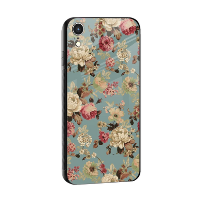 Bloom Bliss sleek iphone xr cover with tempered glass back and TPU edges