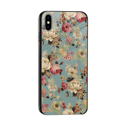 Bloom Bliss sleek iphone xs max cover with tempered glass back and TPU edges