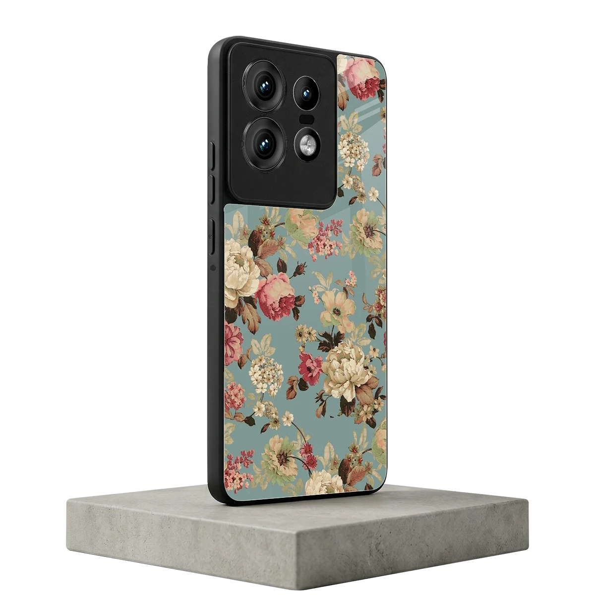 Bloom Bliss motorola edge 50 pro mobile cover | shockproof glass phone case