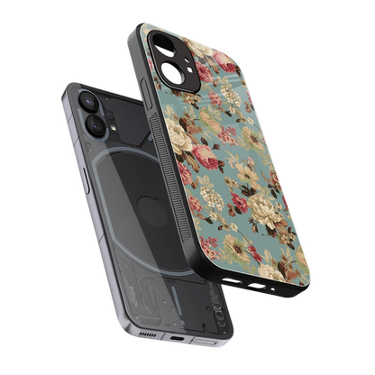 Bloom Bliss sleek nothing phone 1 cover with tempered glass back and TPU edges