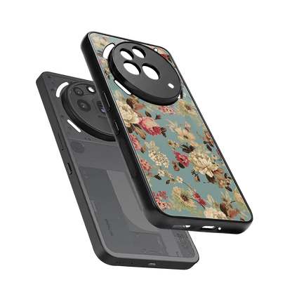 Bloom Bliss sleek nothing phone 3a pro cover with tempered glass back and TPU edges