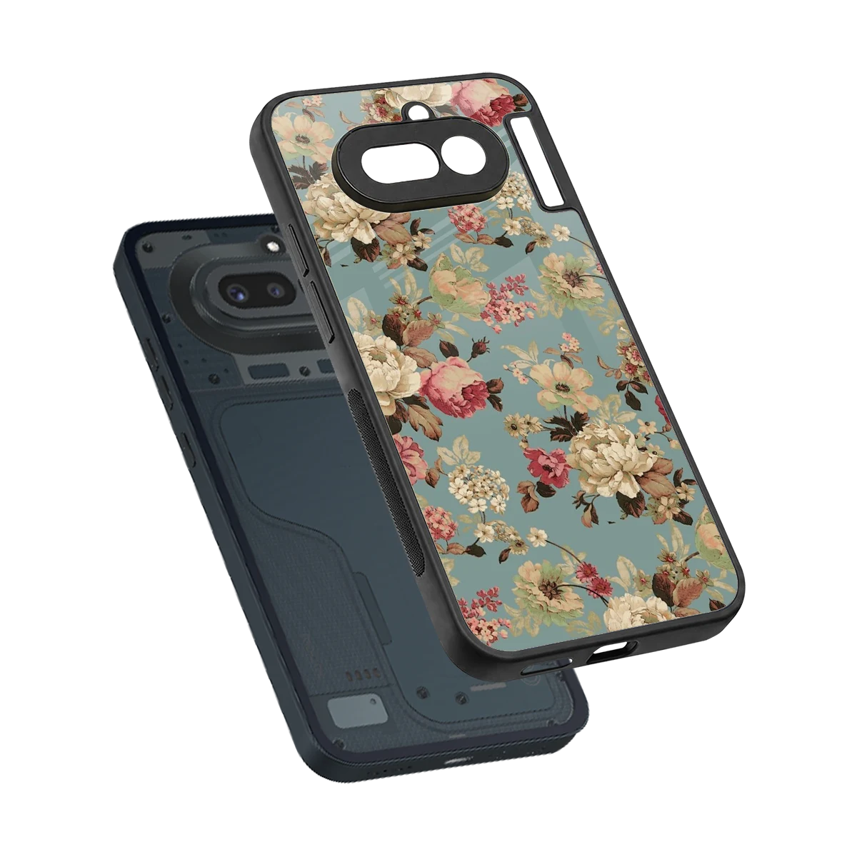Bloom Bliss sleek nothing phone 4a cover with tempered glass back and TPU edges